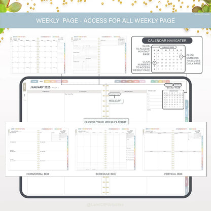 All-in-One 5-Year Digital Planner (2025-2029) | Goodnotes, Notability, iPad Compatible | Productivity & Lifestyle Planner