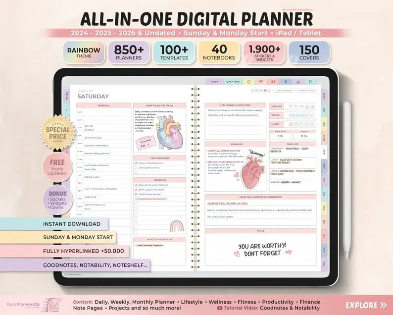 All-in-One Digital Planner Bundle: Your Ultimate Productivity Companion